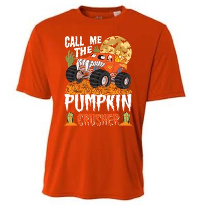 The Pumpkin Crusher Halloween Monster Truck Gift Cooling Performance Crew T-Shirt