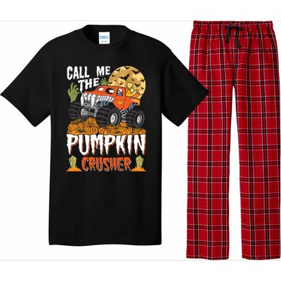 The Pumpkin Crusher Halloween Monster Truck Gift Pajama Set