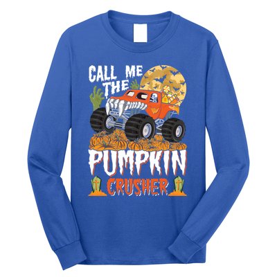 The Pumpkin Crusher Halloween Monster Truck Gift Long Sleeve Shirt