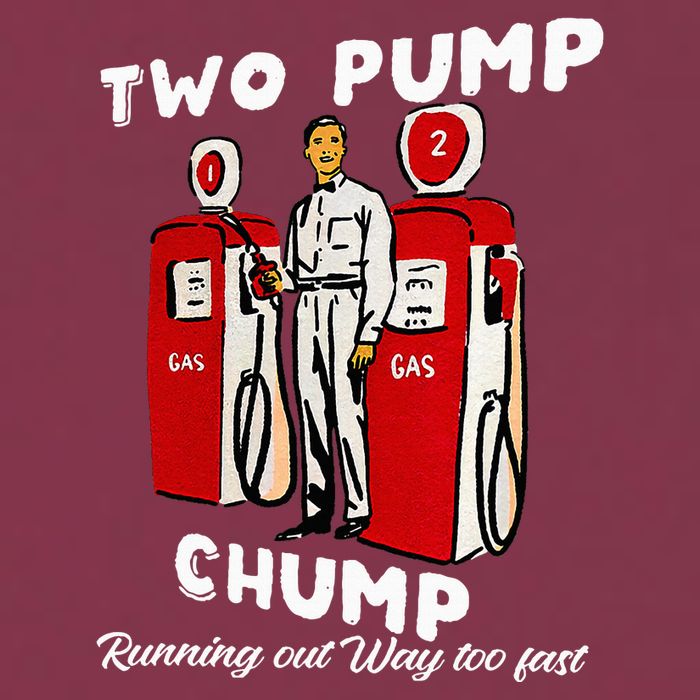 Two Pump Chump Running Out Way Too Fast Funny Quote 16oz Travel Tumbler