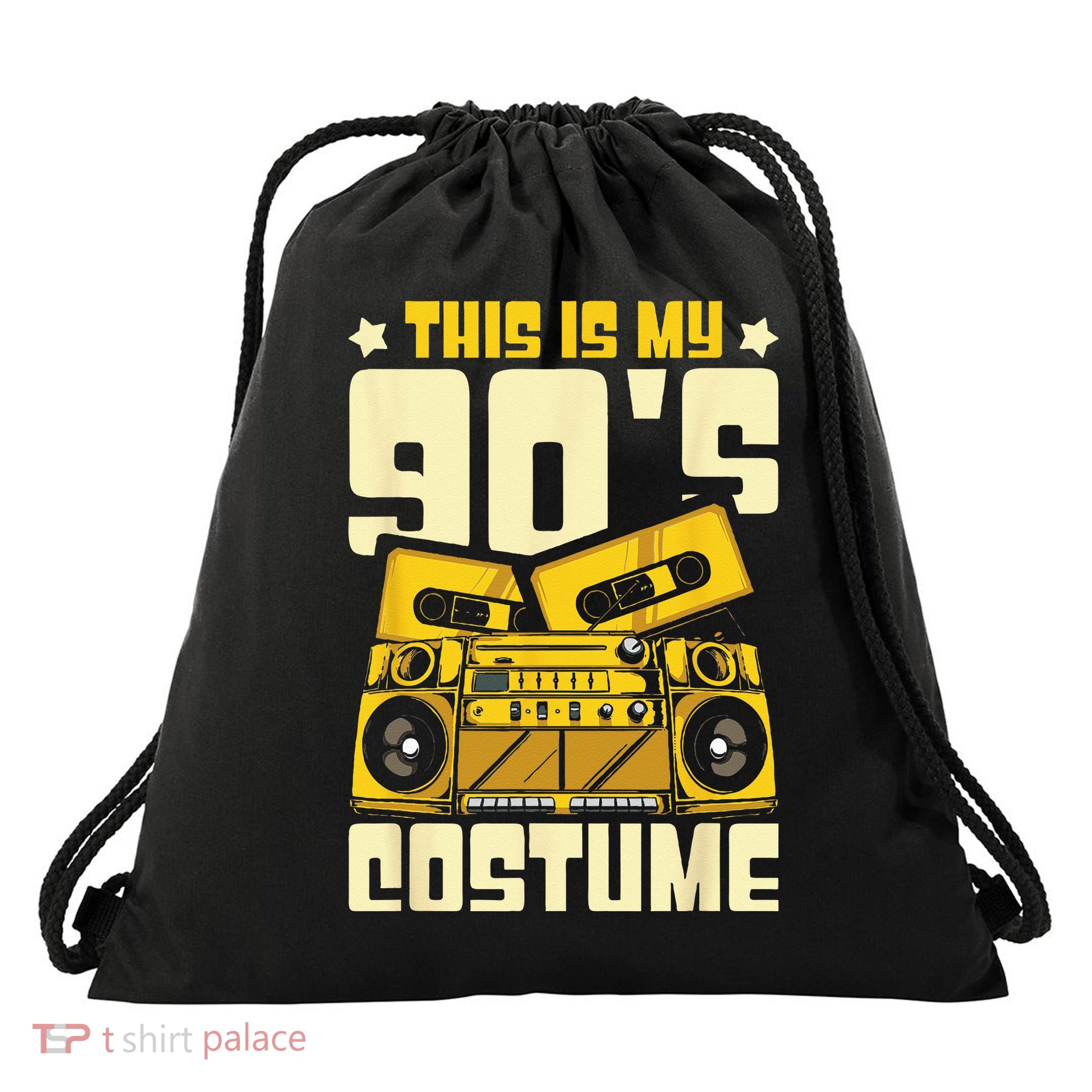 Theme Party Costume 90s Drawstring Bag