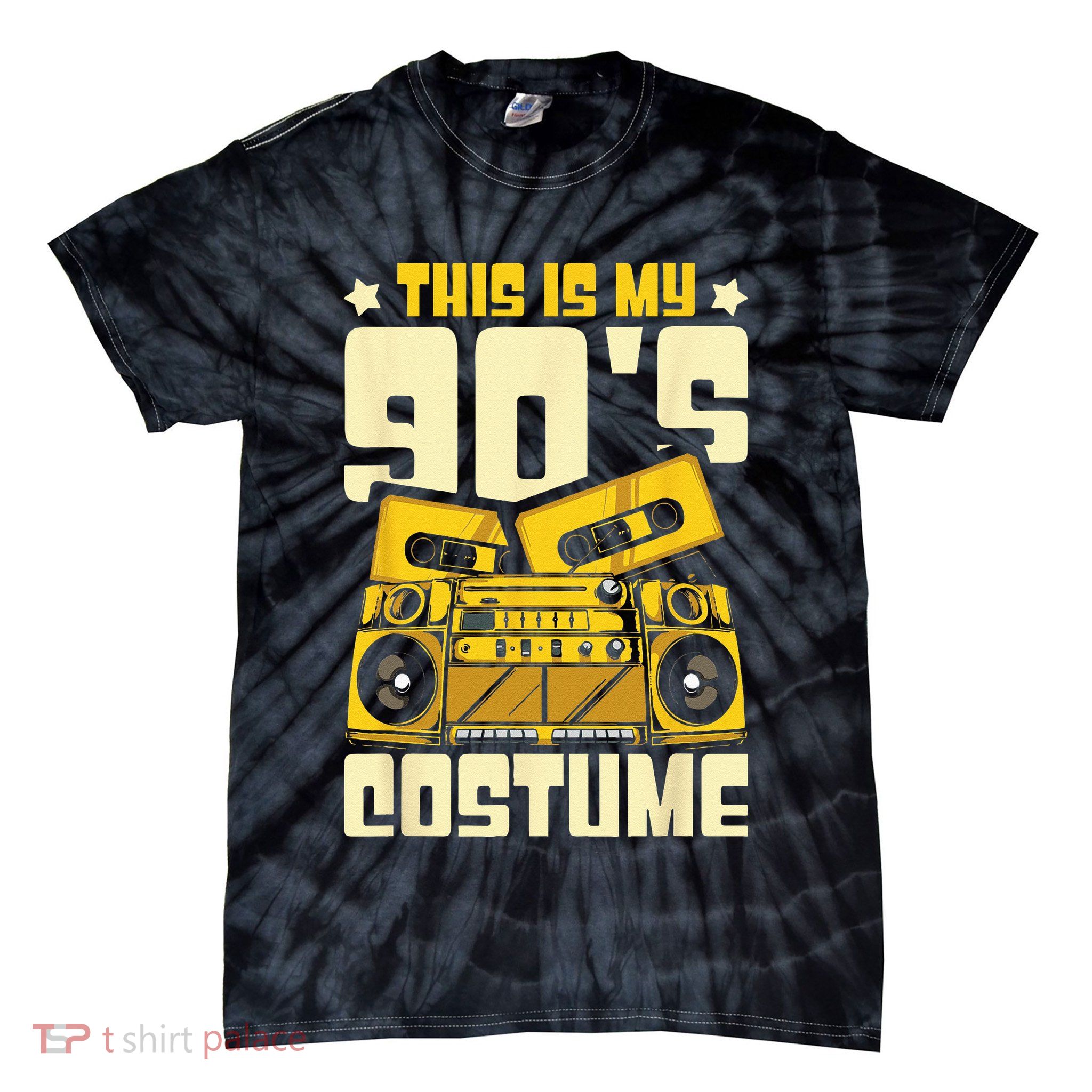 Theme Party Costume 90s Tie-Dye T-Shirt