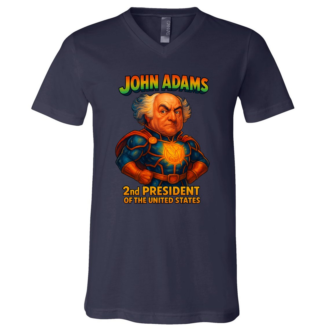 The Presidential Chronicles John Adams V-Neck T-Shirt