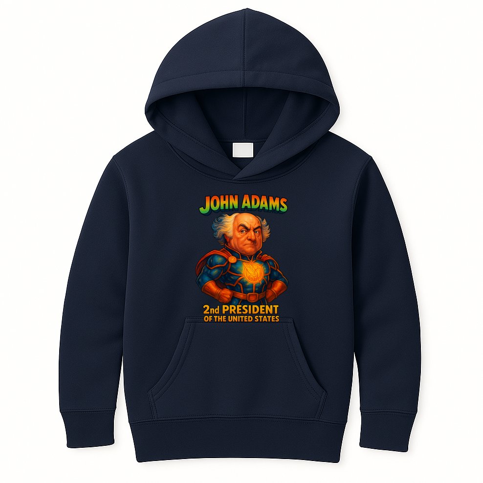 The Presidential Chronicles John Adams Kids Hoodie