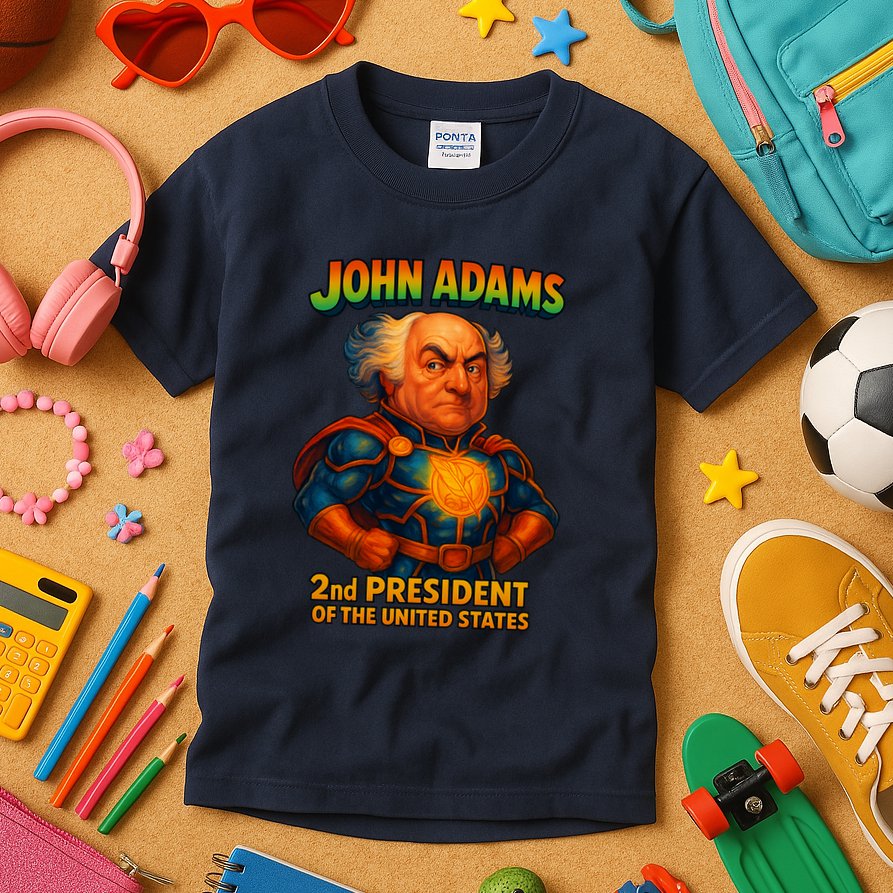 The Presidential Chronicles John Adams Kids T-Shirt