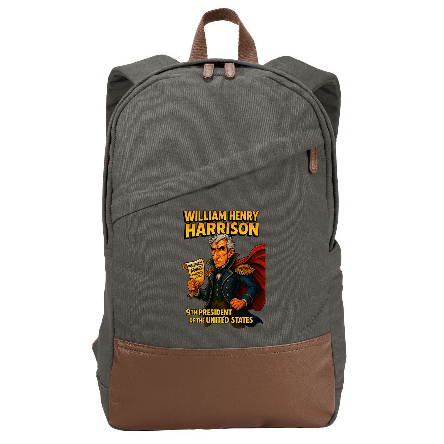The Presidential Chronicles William Henry Harrison Cotton Canvas Backpack
