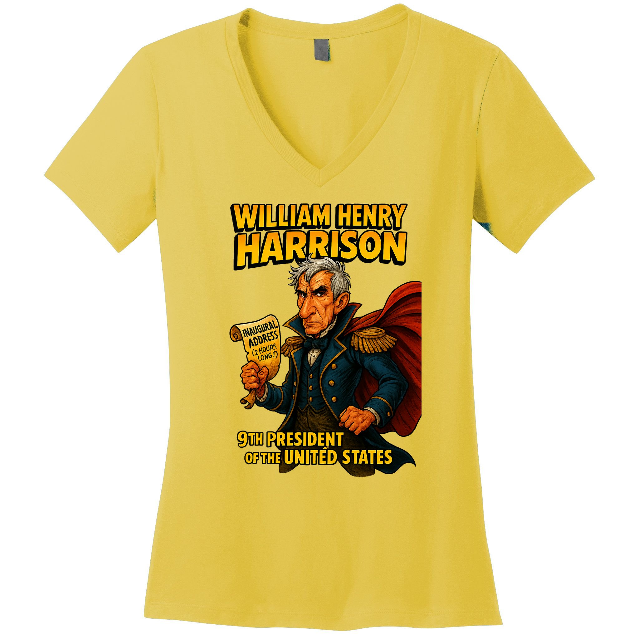 The Presidential Chronicles William Henry Harrison Women's V-Neck T-Shirt