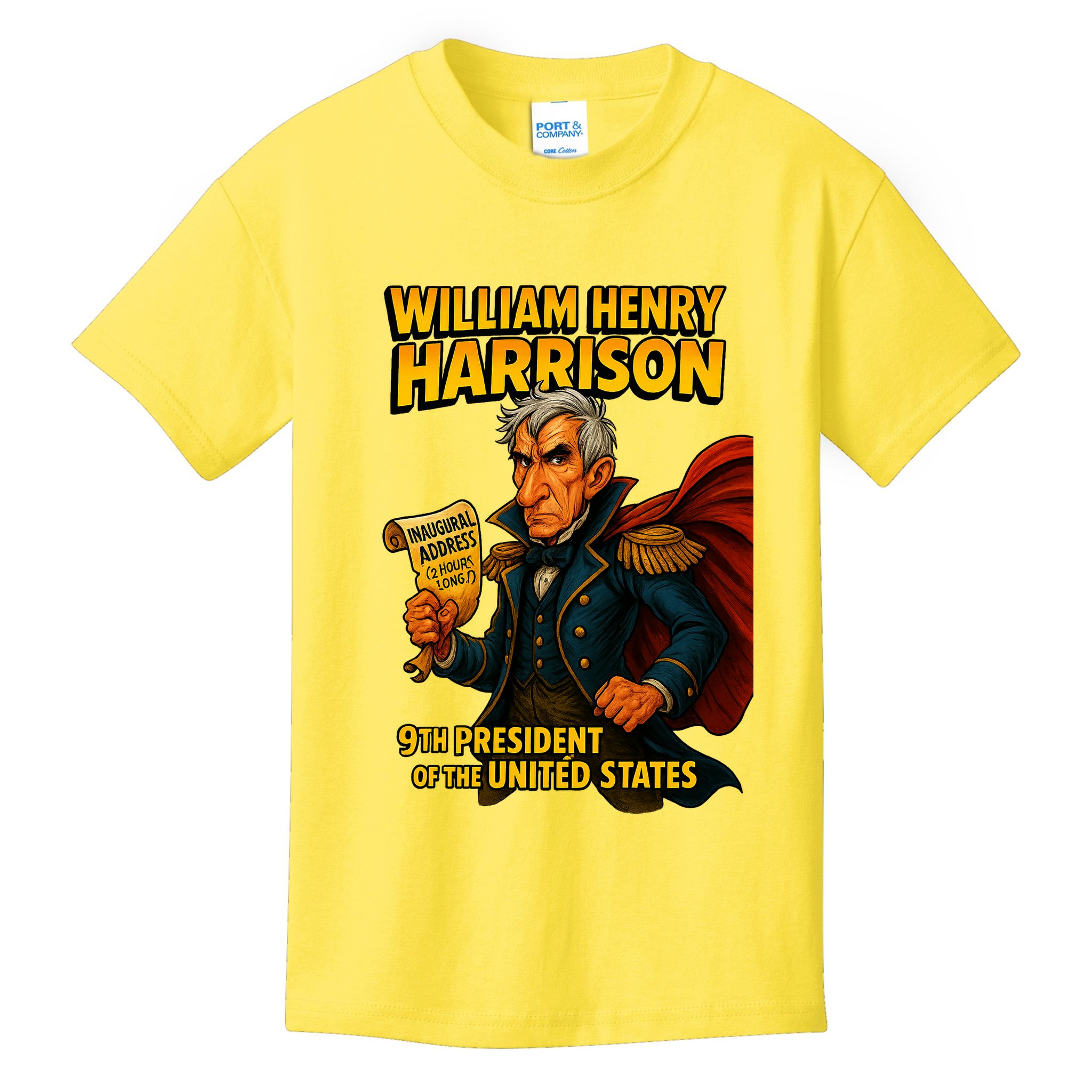 The Presidential Chronicles William Henry Harrison Kids T-Shirt