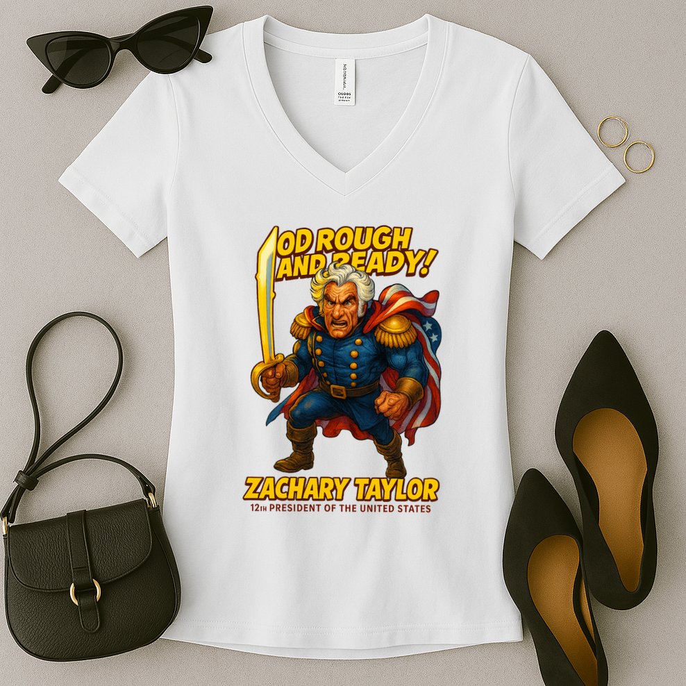 The Presidential Chronicles Zachary Taylor Women's V-Neck T-Shirt