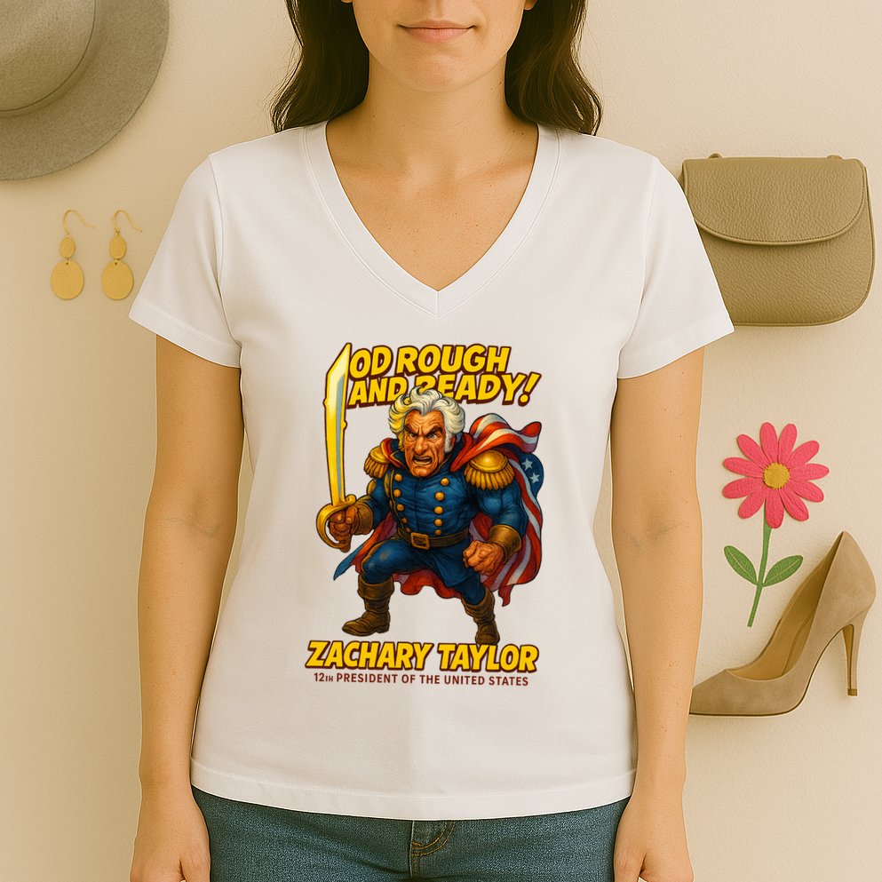 The Presidential Chronicles Zachary Taylor Women's V-Neck T-Shirt