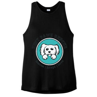 Tiny Paws Dog Logo Ladies PosiCharge Tri-Blend Wicking Tank