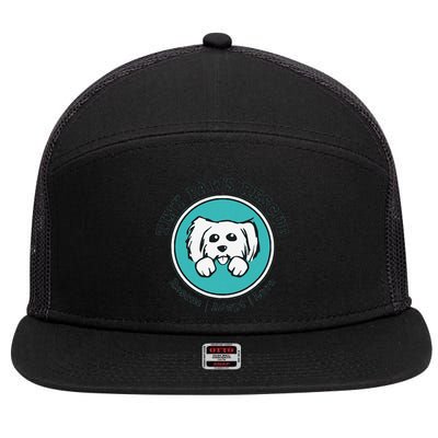 Tiny Paws Dog Logo 7 Panel Mesh Trucker Snapback Hat