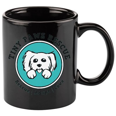 Tiny Paws Dog Logo 11oz C Handle Ceramic Mug