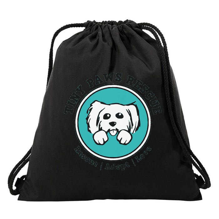 Tiny Paws Dog Logo Drawstring Bag