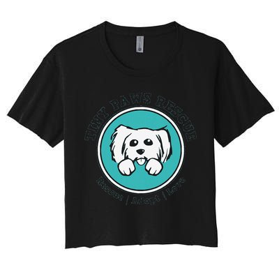 Tiny Paws Dog Logo Women's Crop Top Tee