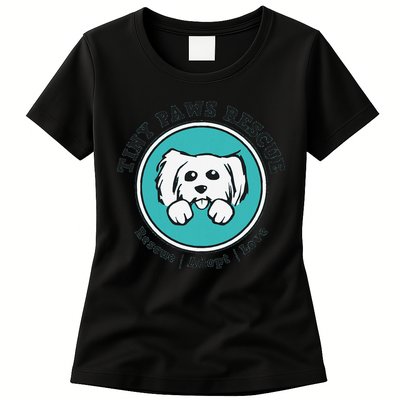 Tiny Paws Dog Logo Womens T-Shirt