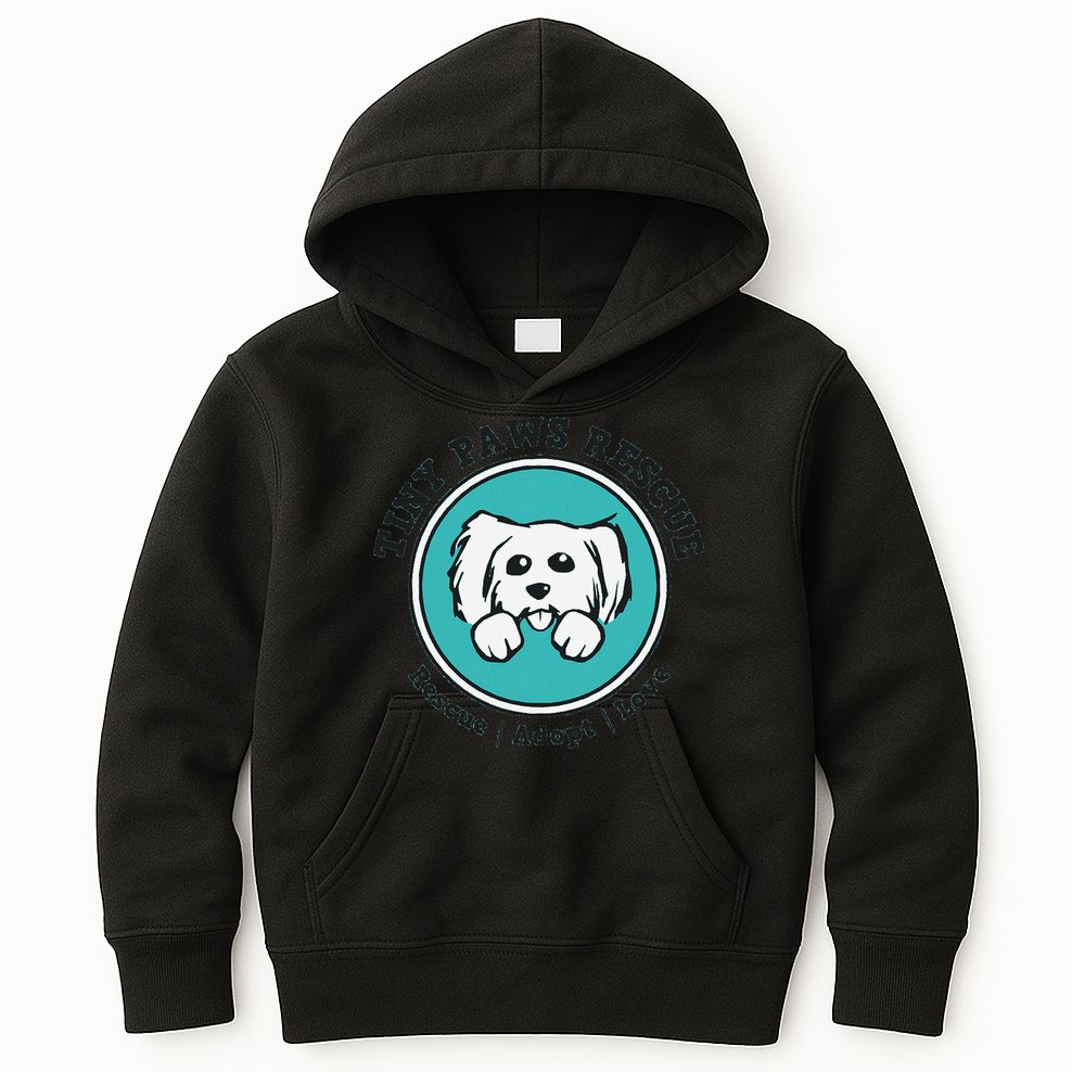 Tiny Paws Dog Logo Kids Hoodie