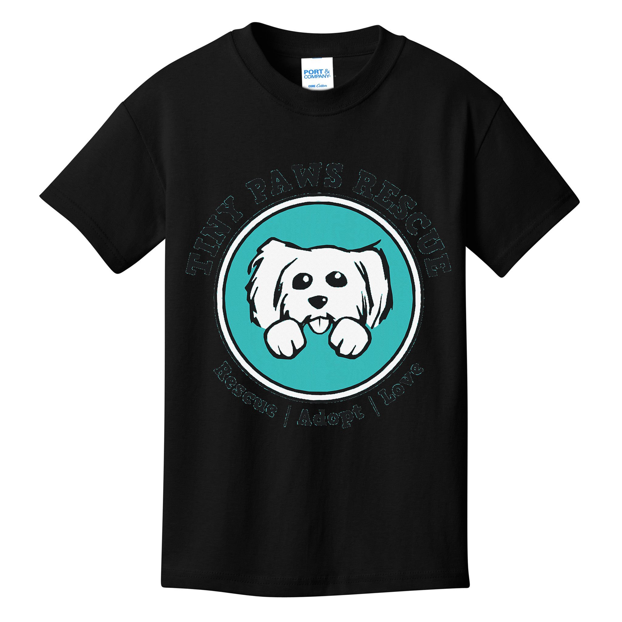 Tiny Paws Dog Logo Kids T-Shirt