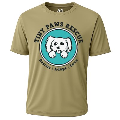 Tiny Paws Dog Logo Cooling Performance Crew T-Shirt
