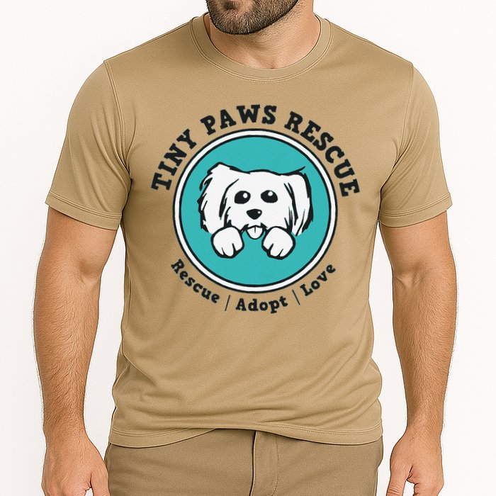 Tiny Paws Dog Logo Cooling Performance Crew T-Shirt