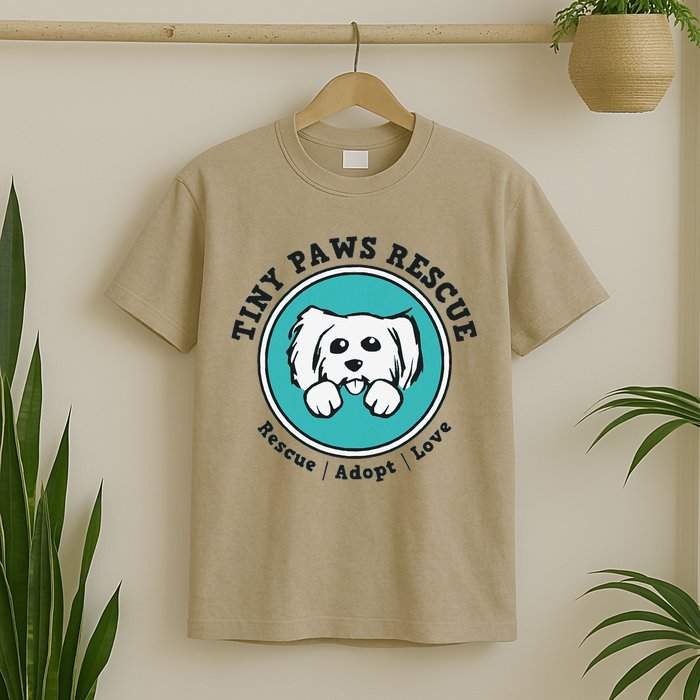 Tiny Paws Dog Logo T-Shirt
