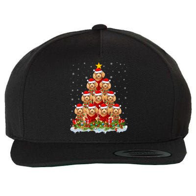 Toy Poodle Dog Lover Xmas Tree Santa Christmas Toy Poodle Gift Wool Snapback Cap