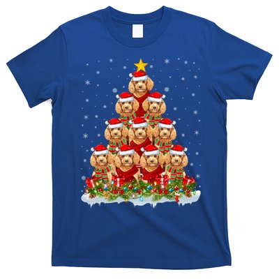 Toy Poodle Dog Lover Xmas Tree Santa Christmas Toy Poodle Gift T-Shirt