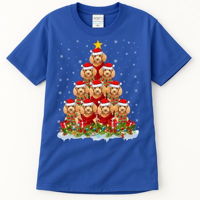 Toy Poodle Dog Lover Xmas Tree Santa Christmas Toy Poodle Gift Tall T-Shirt