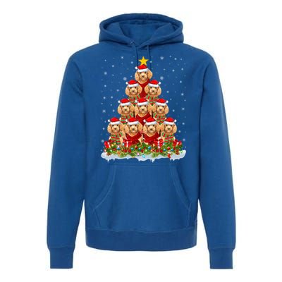 Toy Poodle Dog Lover Xmas Tree Santa Christmas Toy Poodle Gift Premium Hoodie