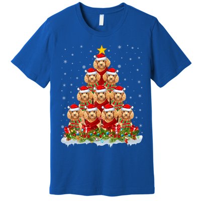 Toy Poodle Dog Lover Xmas Tree Santa Christmas Toy Poodle Gift Premium T-Shirt