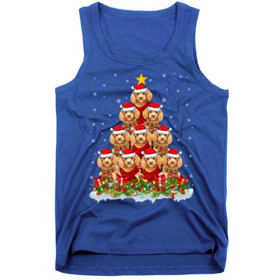 Toy Poodle Dog Lover Xmas Tree Santa Christmas Toy Poodle Gift Tank Top