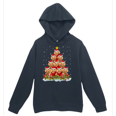 Toy Poodle Dog Lover Xmas Tree Santa Christmas Toy Poodle Gift Urban Pullover Hoodie