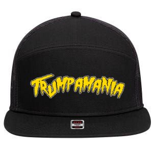 Trumpamania Pro Donald Trump Republican Wrestling Funny 7 Panel Mesh Trucker Snapback Hat