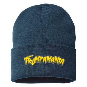 Trumpamania Pro Donald Trump Republican Wrestling Funny Sustainable Knit Beanie