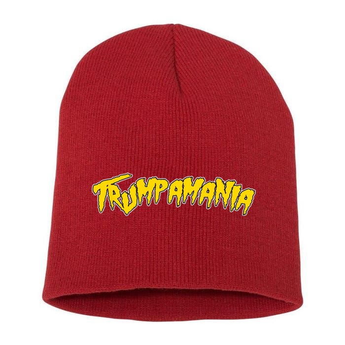 Trumpamania Pro Donald Trump Republican Wrestling Funny Short Acrylic Beanie