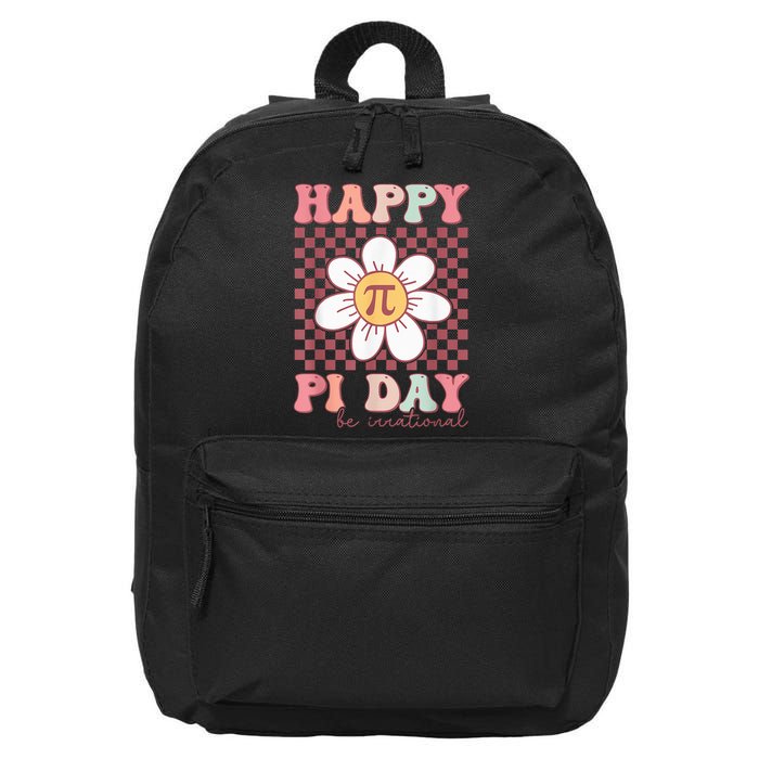 Teacher Pi Day Lover Groovy Style 16 in Basic Backpack