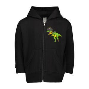 TRex Pirate Dinosaur Dino Funny Halloween Costume Boy Toddler Zip Fleece Hoodie