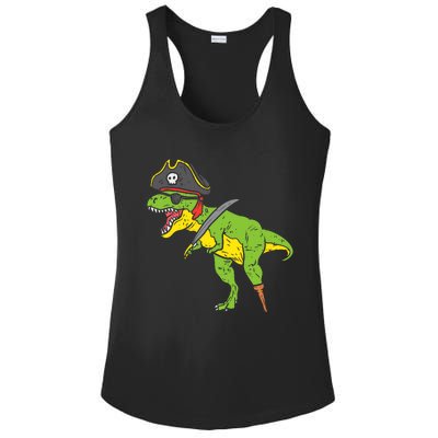 TRex Pirate Dinosaur Dino Funny Halloween Costume Boy Ladies PosiCharge Competitor Racerback Tank