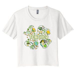 Teacher Patrick Day Women's Crop Top Tee