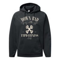 The Poets Department Down Bad Crying At Gym Performance Fleece Hoodie