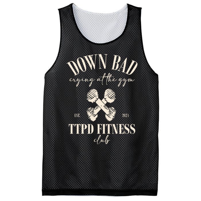 The Poets Department Down Bad Crying At Gym Mesh Reversible Basketball Jersey Tank