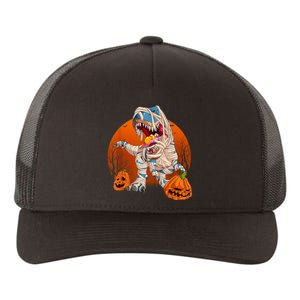 Trex Pumpkin Dinosaur Halloween Mummy Zombie Dino Yupoong Adult 5-Panel Trucker Hat