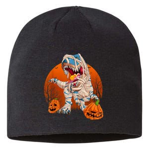 Trex Pumpkin Dinosaur Halloween Mummy Zombie Dino Sustainable Beanie