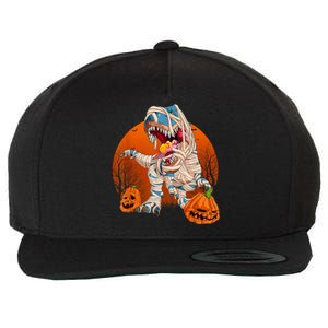 Trex Pumpkin Dinosaur Halloween Mummy Zombie Dino Wool Snapback Cap