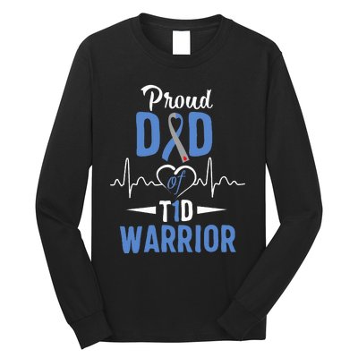 T1D Proud Dad Diabetes Awareness Type 1 Insulin Pancreas Long Sleeve Shirt