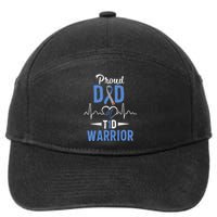 T1D Proud Dad Diabetes Awareness Type 1 Insulin Pancreas 7-Panel Snapback Hat