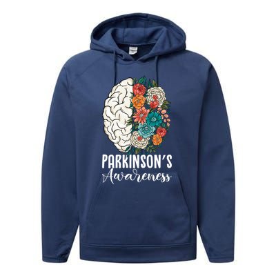 Tulip ParkinsonS Disease Awareness April Month Support Gift Performance Fleece Hoodie