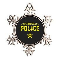 Thermostat Police Dad Gift Funny Fathers Day Metallic Star Ornament