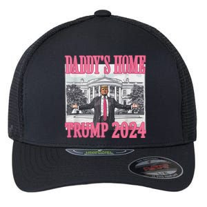 Trump Pink Daddys Home Trump 2024 Flexfit Unipanel Trucker Cap