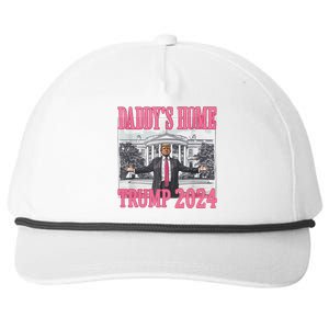 Trump Pink Daddys Home Trump 2024 Snapback Five-Panel Rope Hat